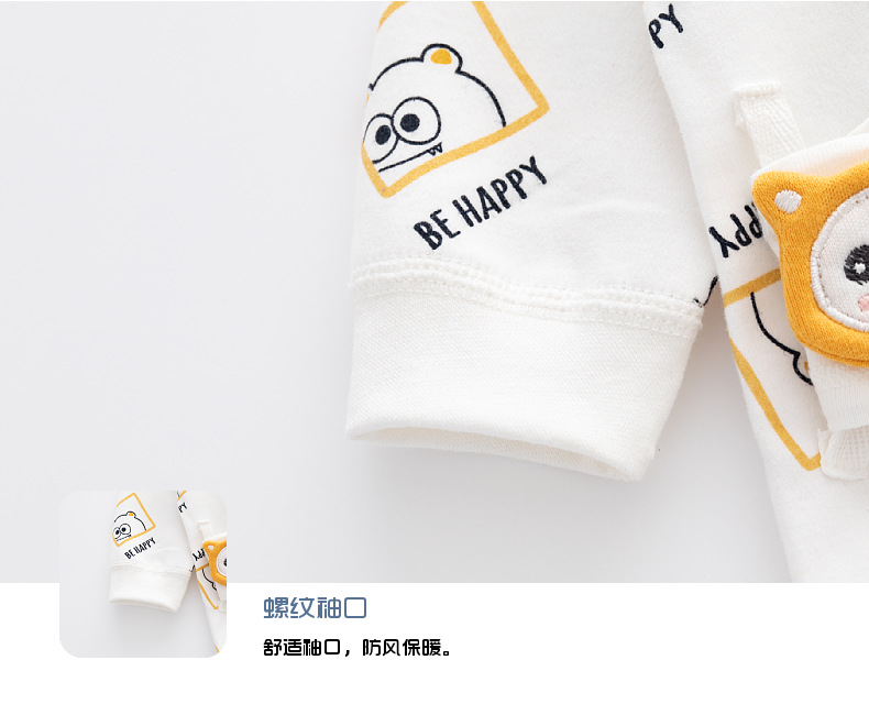 新生连体衣婴儿无骨哈衣秋冬纯棉初生和尚服爬服魔术贴宝宝衣服详情18