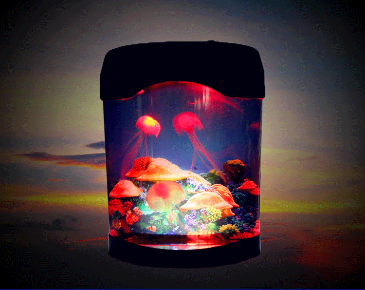 Jellyfish fish tank light led acrylic color-changing jellyfish landscape light mini aquarium creative gift wholesale for foreign trade pic 39