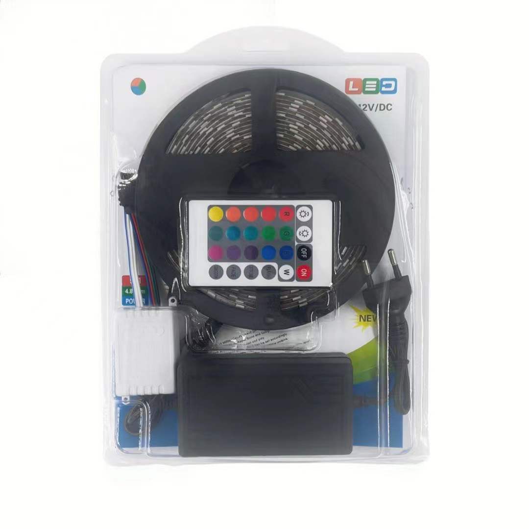 Hot-selling 5050RGB-2835RGB light strip 5M set, 54 light beads, color-changing light strip, decorative LED flowing light strip pic 12