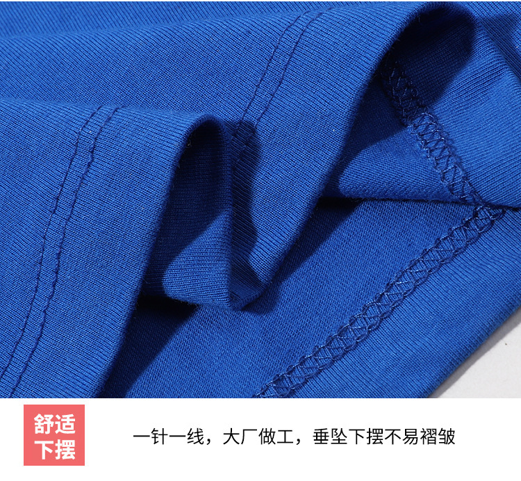 现货180克纯棉中大儿童t恤印字图logo幼儿园纯白色圆领短袖批发夏详情23