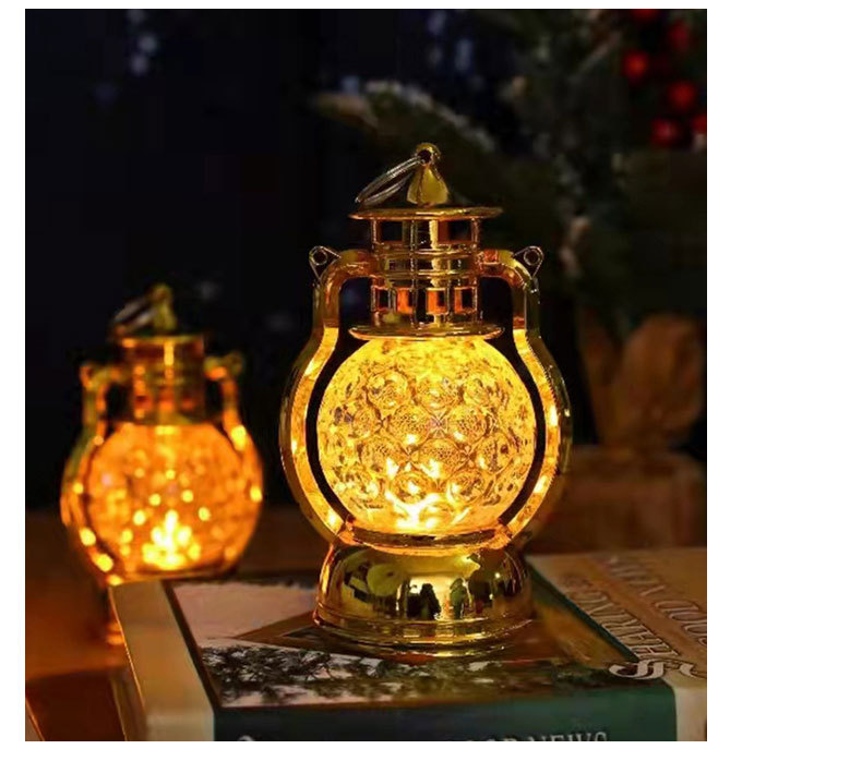 New led small wind lamp, retro small oil lamp, Christmas decorative wind lamp ornament, honeycomb small wind lamp, plastic pic 10