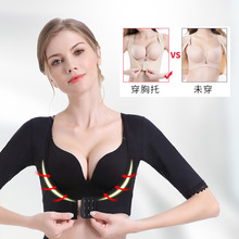 Thin and adjustable bra with three rows and seven buttons for breast retraction and anti-sagging, oversized large chest, thin cup, Foshan underwear for women pic 9