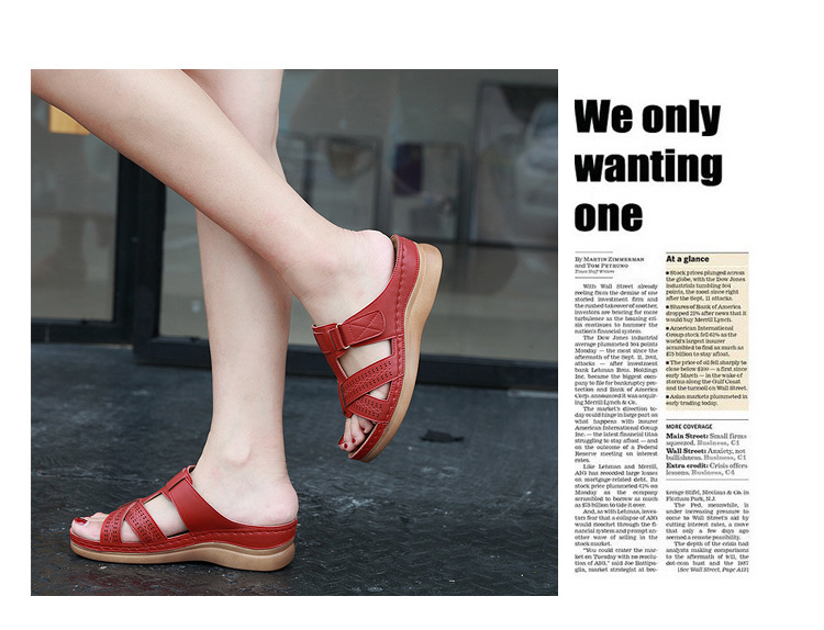 New European and American sandals for women, cross-border car line, mom shoes, large-sized sandals, wedge heel slippers, one-piece consignment pic 48