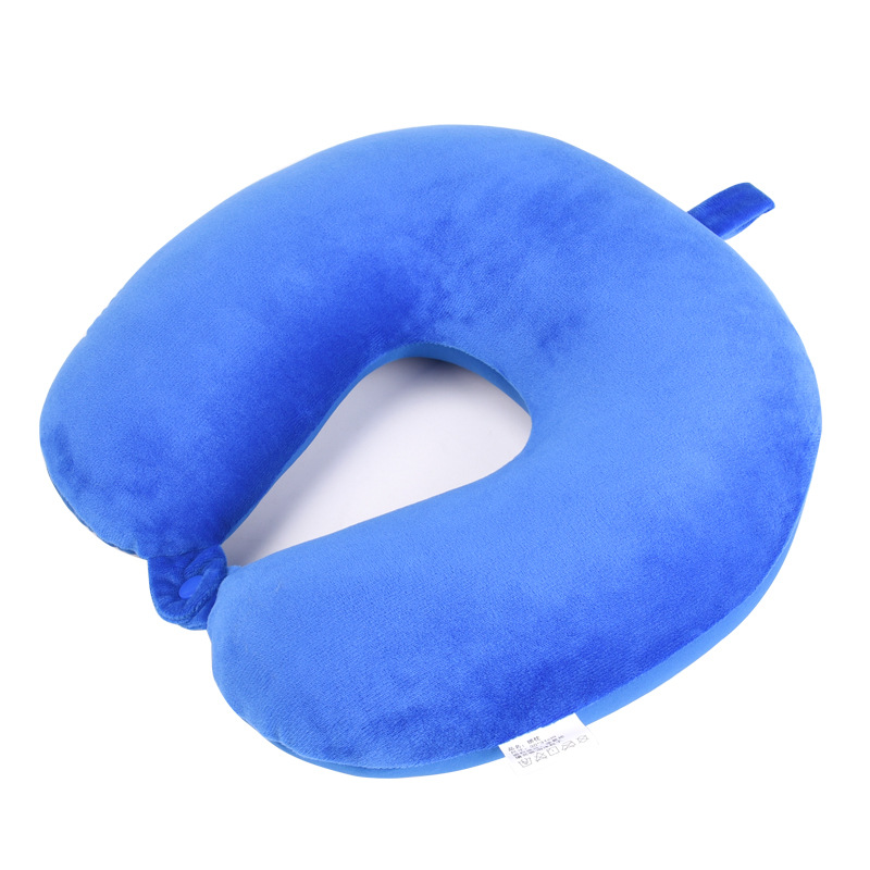 Foam particle solid-color U-shaped pillow, airplane travel pillow, solid-color U-shaped neck pillow, single-color nap neck pillow customization pic 3