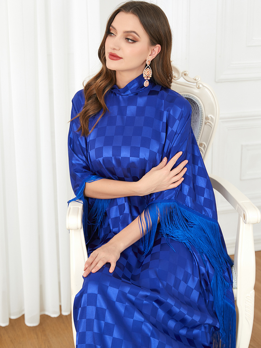 3294穆斯林衣服长袍跨境女装下游爆款中东长袖拼接蝙蝠袖连衣裙子详情13