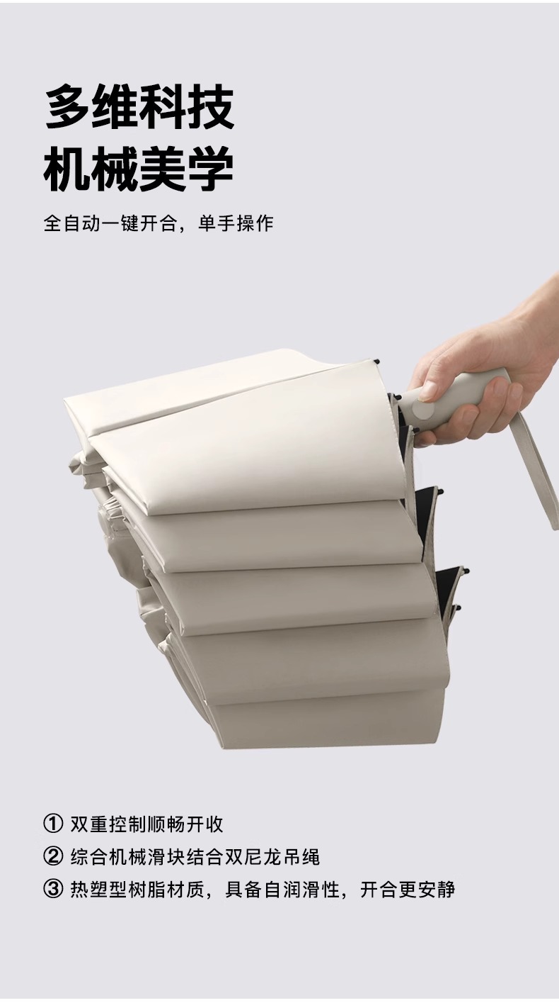Customized all-weather folding automatic umbrellas, double large windproof umbrellas wholesale, black rubber sun protection and sunshade all-weather umbrellas pic 19