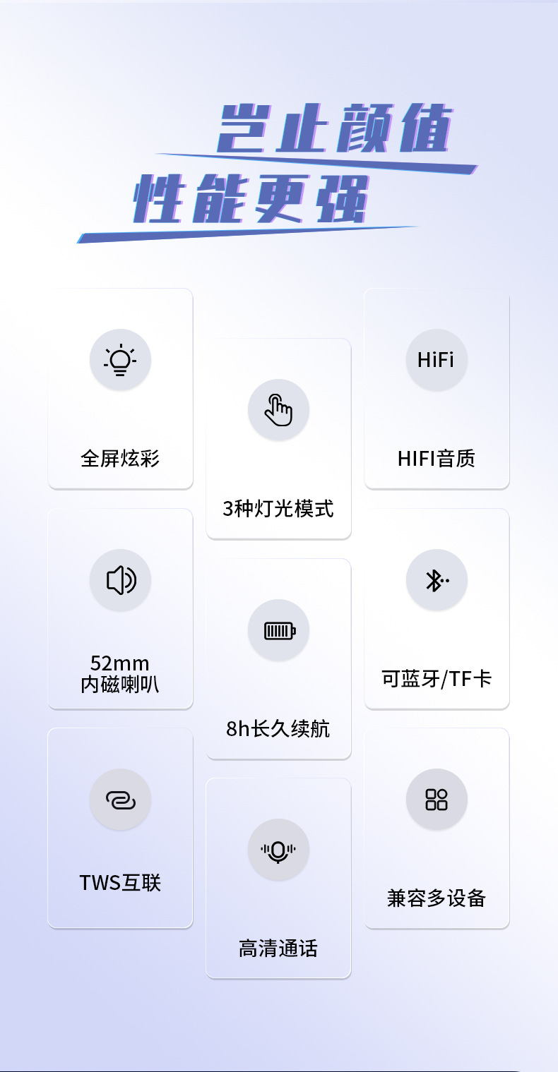耐也蓝牙音响无线音箱高音质小型便携迷你户外高颜值大音量环绕详情2