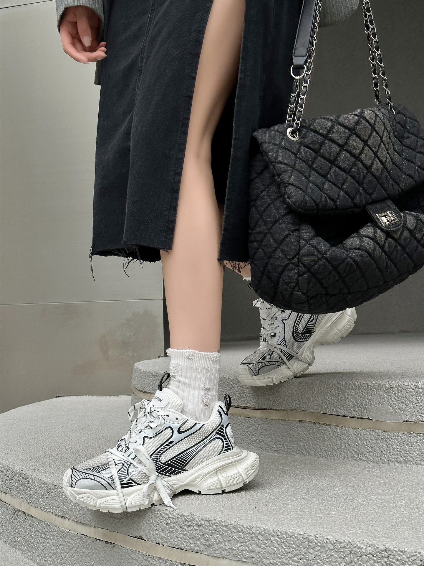 2023年新款老爹鞋增高厚底运动鞋休闲做旧复古情侣男女鞋详情24