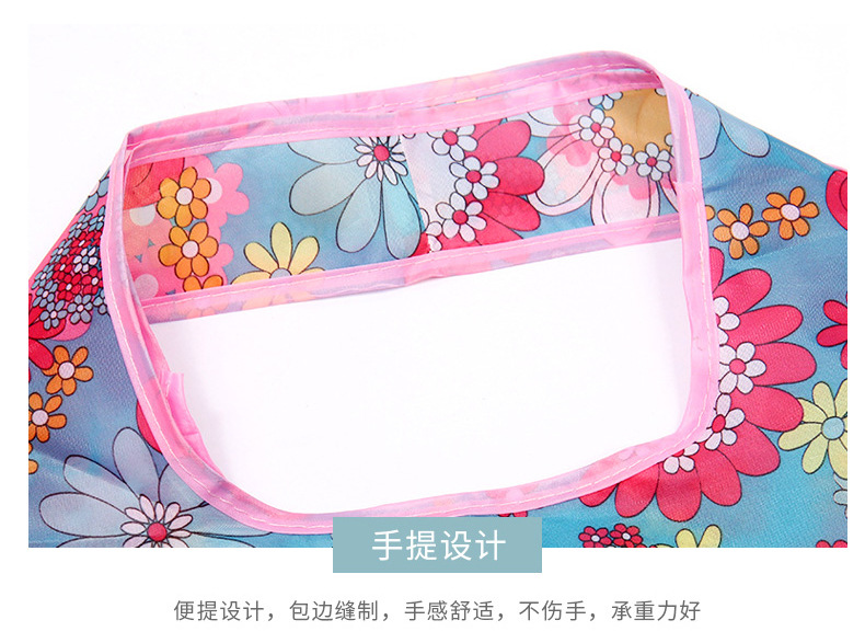 Customized wholesale of creative polyester Oxford fabric printed handbags, gift bags, portable folding shopping bags pic 11