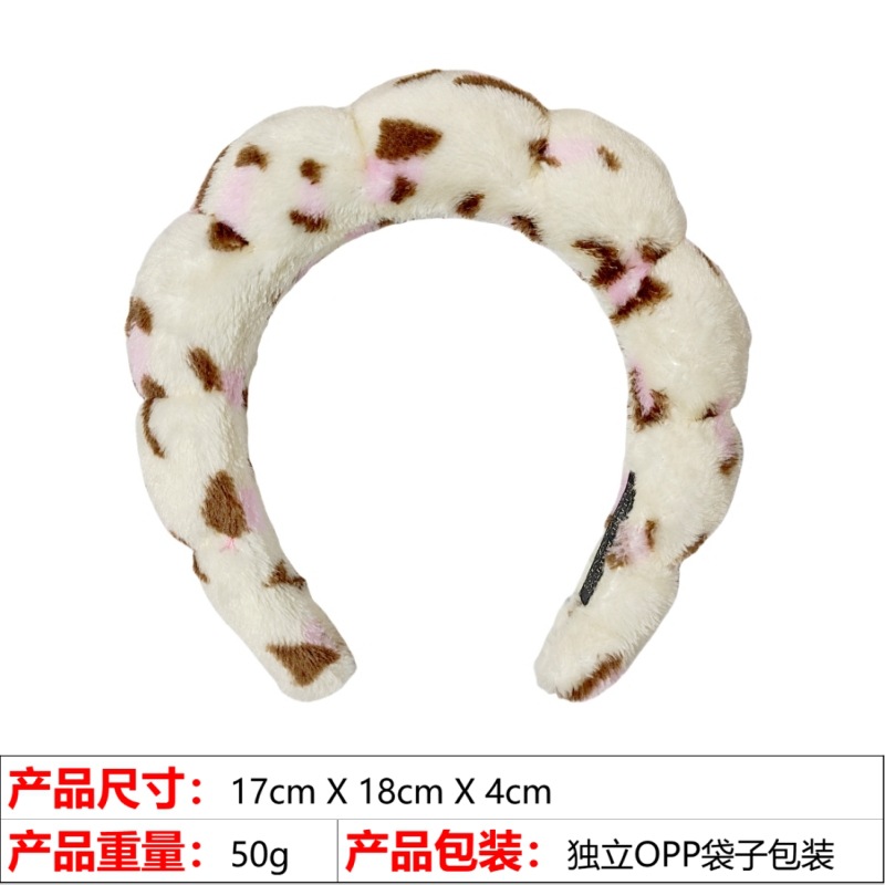 欧美跨境爆款高颅顶发饰女洗脸沐浴云朵海绵发箍化妆卸妆束发头箍详情66