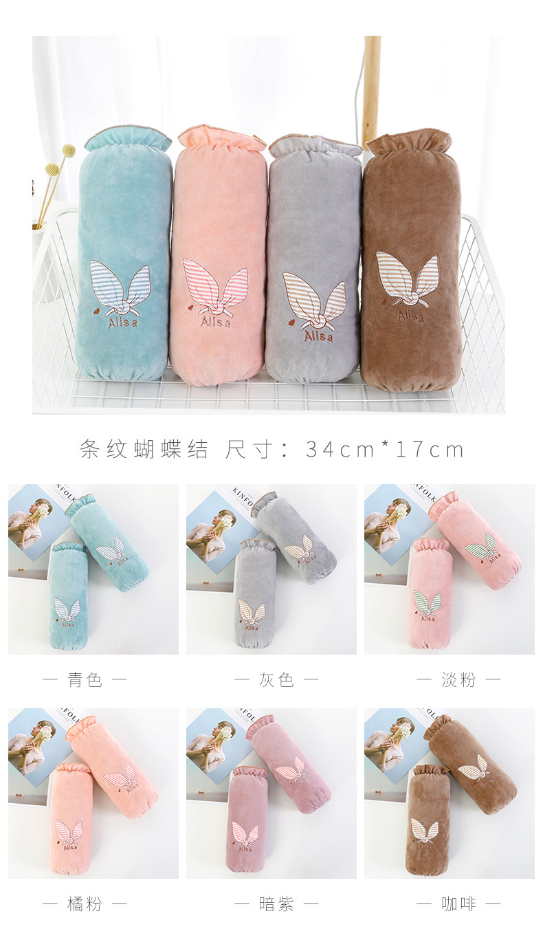 Autumn and winter crystal fleece sleeve, Korean-style bow, solid color long adult sleeve guard, sleeve cover pic 9