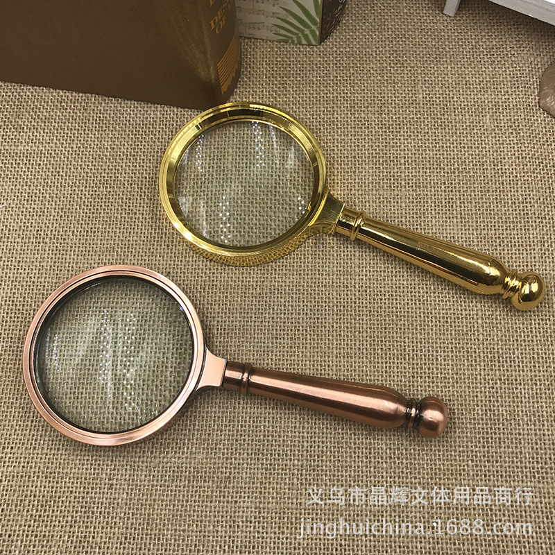 (Jinghui) Factory direct sale vintage 80MM high magnification 10x handheld magnifying glass for the elderly pic 11