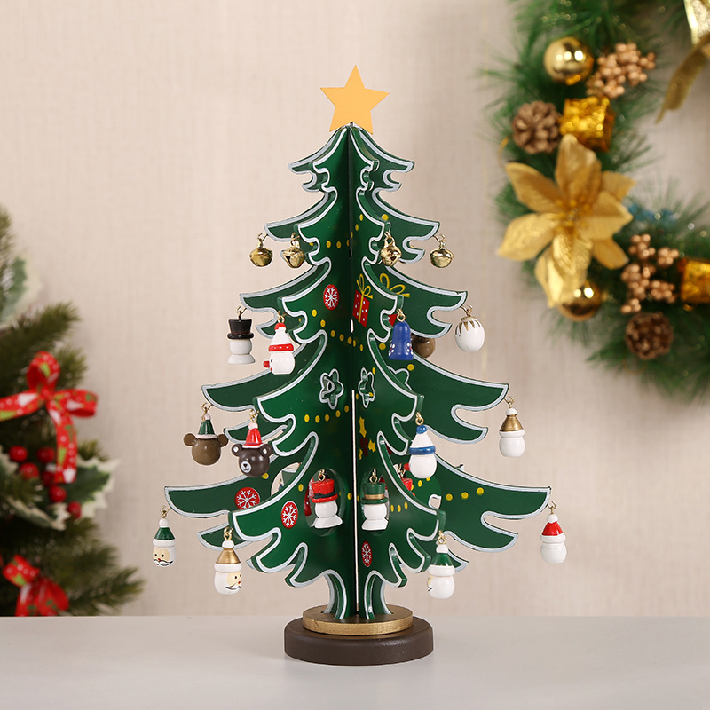 Only Supreme Christmas Decorations Desktop Christmas Tree Display Mini Christmas Tree Wooden Display Window Display items pic 6
