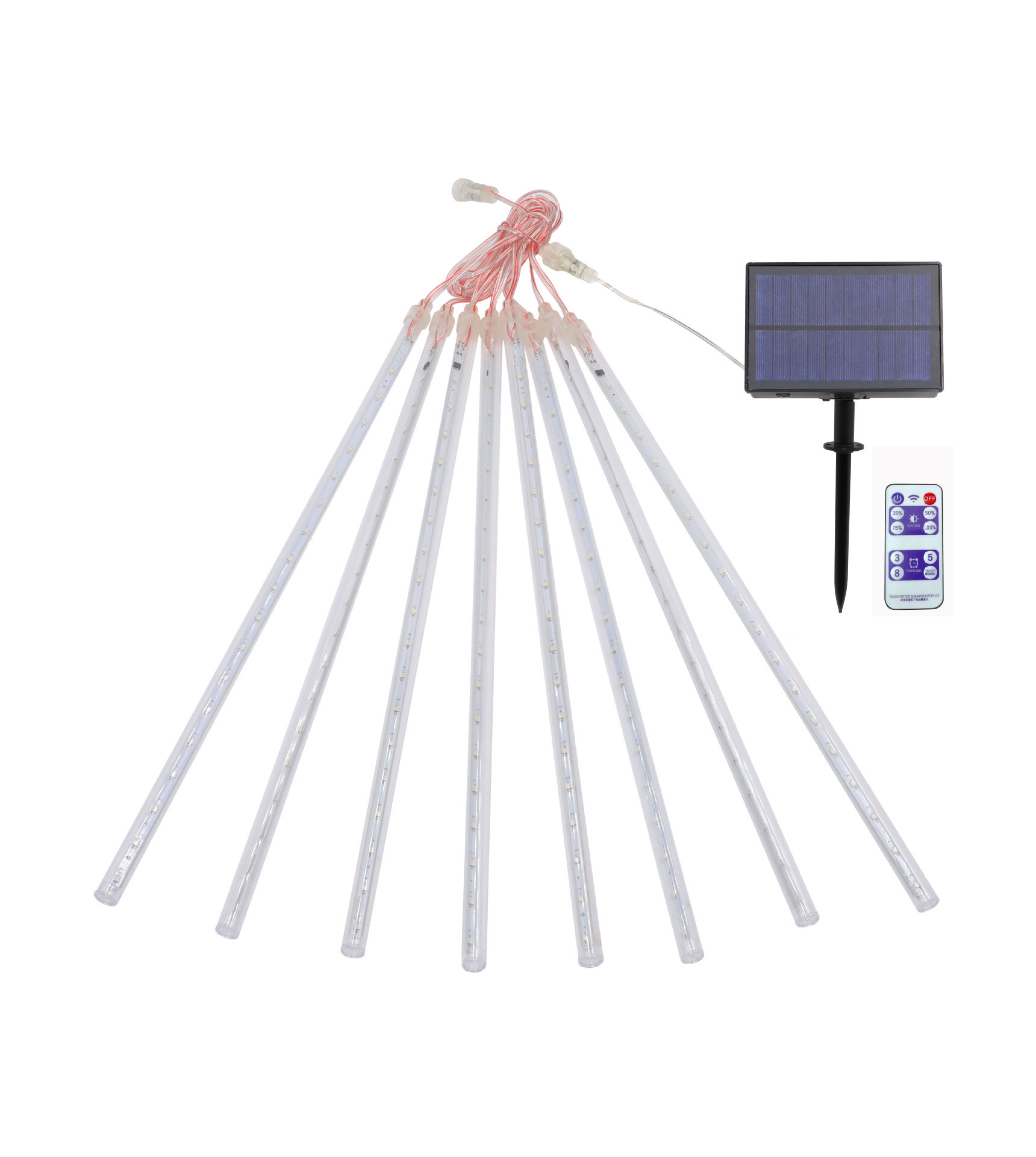 New outdoor light strips, meteor shower lights, Christmas tree hanging lights, landscape lights, garden lights, LED meteor tubes pic 3