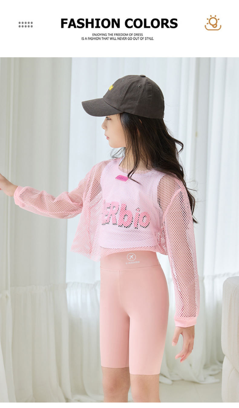 女童打底裤夏季外穿鲨鱼芭比裤中大儿童夏装高弹五分裤瑜伽裤短裤详情31