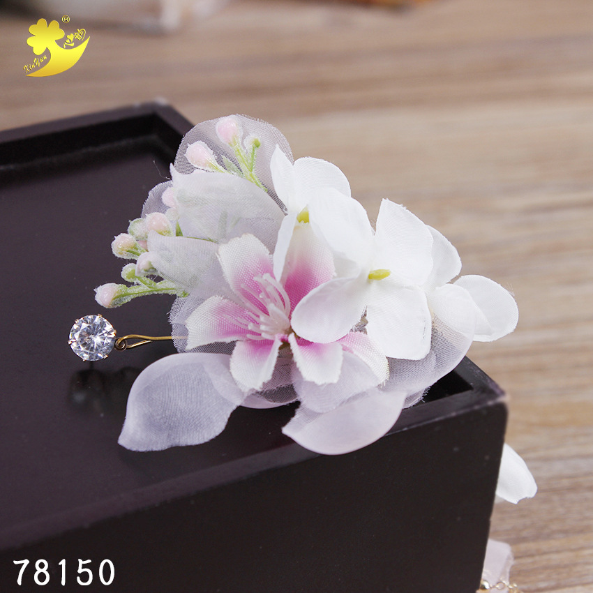 Wedding accessories and earrings for Japanese and Korean brides, forest-themed exotic style, star street style, model catwalk, fashionable fabric accessories pic 17