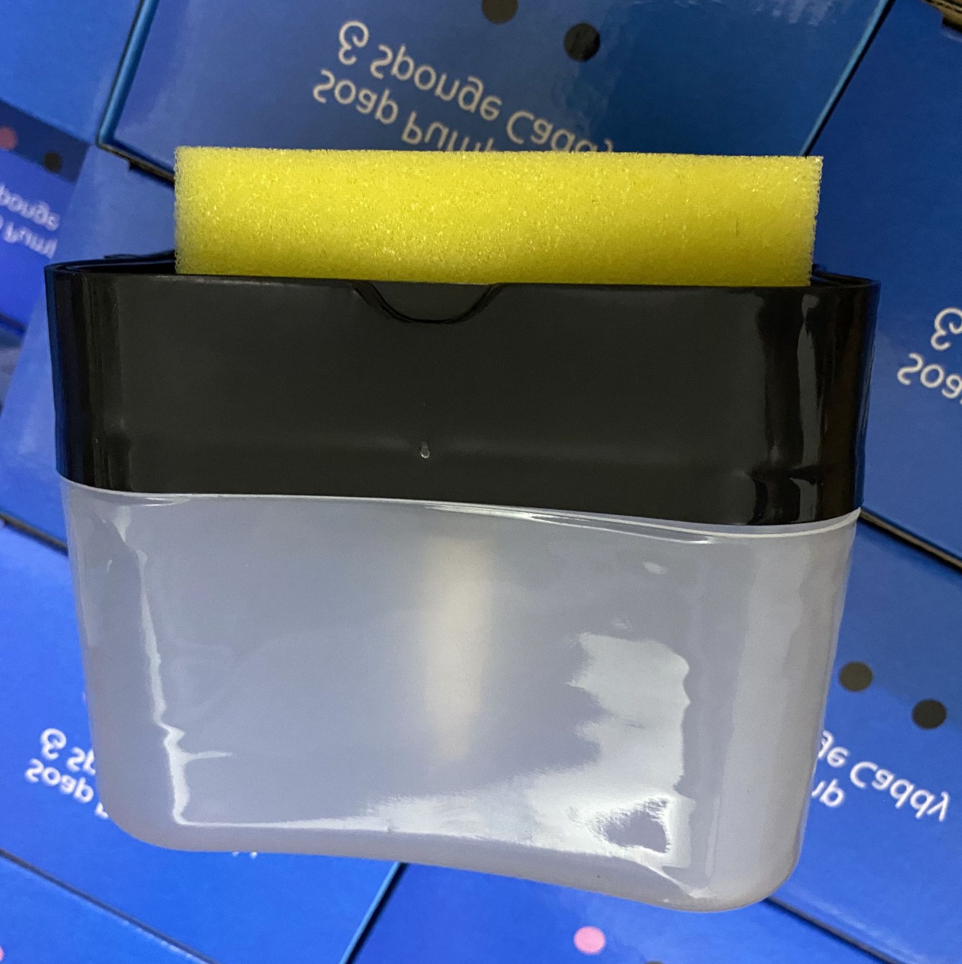 清洁锅刷厨房按压式洗洁精盒自动出液盒百洁布洗碗刷锅神器皂液盒详情16