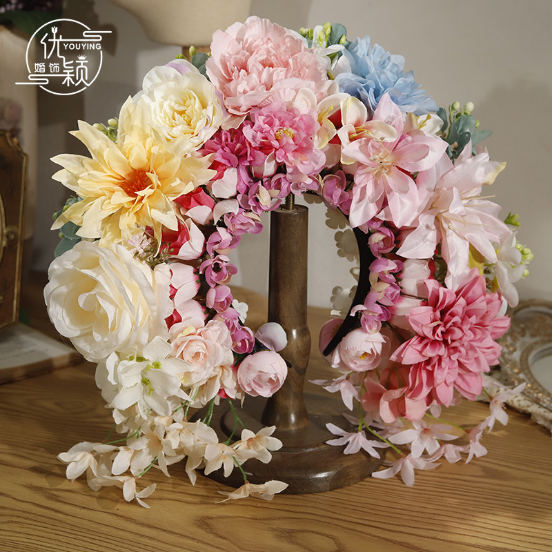 福建泉州浔埔女簪花头饰民族风花围高颜值爆款仿真花泉州簪花新款详情42