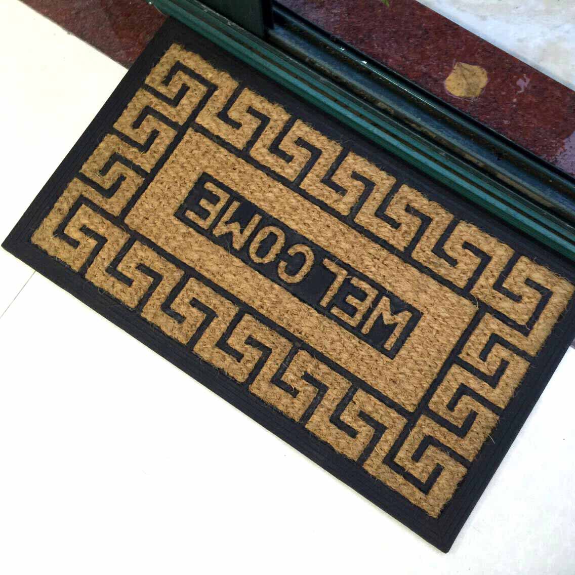 Rubber embossed coir coconut thread, coconut palm coco, coconut shell fiber, coconut tree anti-slip mat, carpet, door mat, floor mat pic 7