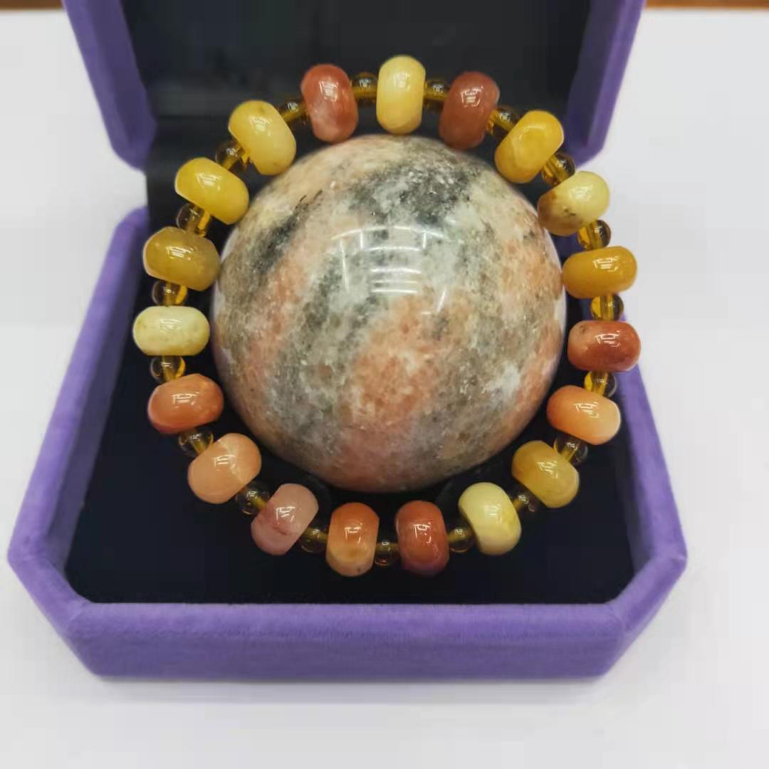 Xinjiang gold thread jade bucket bead combination bracelet, transfer bead gourd bracelet manufacturer wholesale factory price pic 5