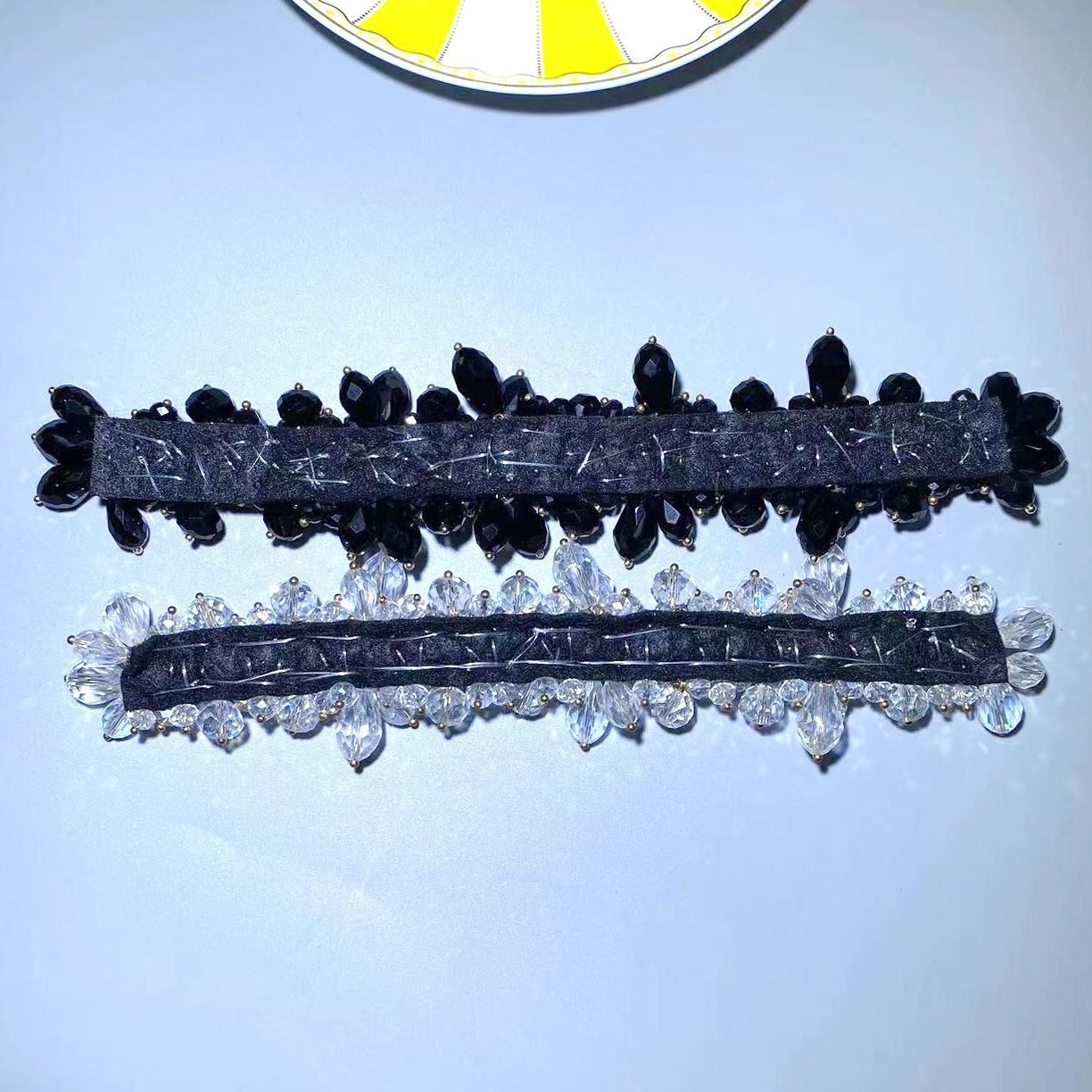 手工制作水晶发饰配件鞋帽服包包配件工厂直销批发可来样做货打版详情3