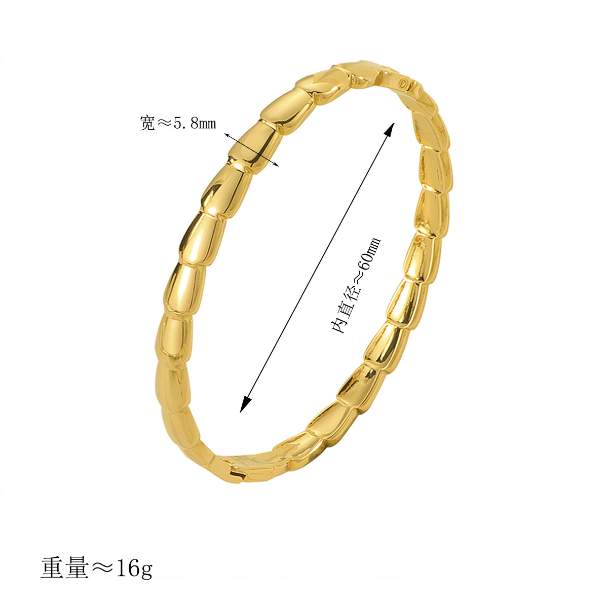 New trendy snake joint bracelet for women, simple and elegant plain ring, personalized titanium steel bracelet factory wholesale pic 1