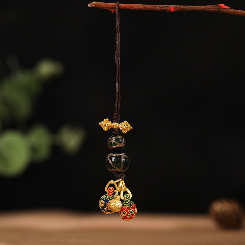 香灰琉璃吞金兽吊坠挂件汽车钥匙扣手机链包挂编绳挂饰吊坠手机挂详情10