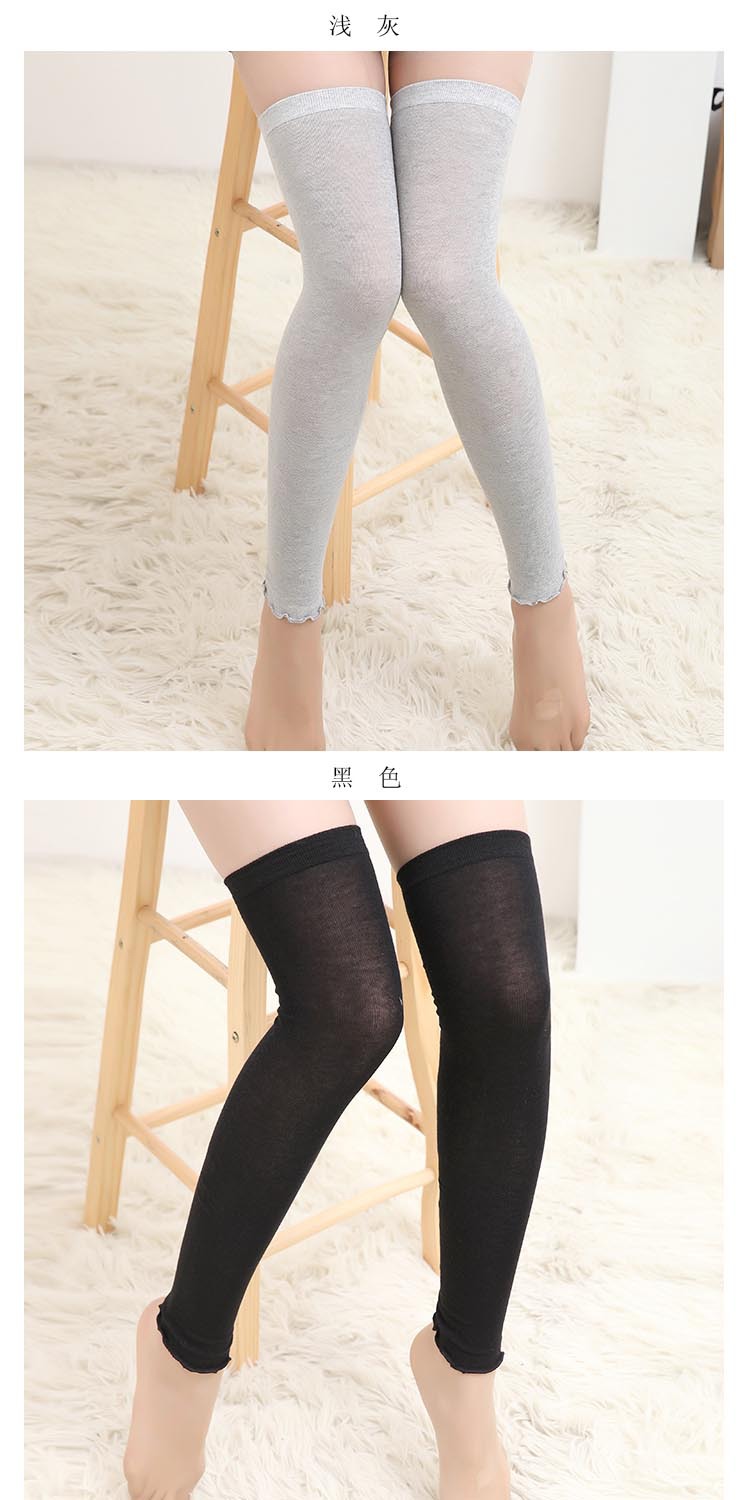 Spring and summer ultra-thin transparent sun protection thigh-high socks, knee-length knitted yoga, dance, cycling socks, air-conditioned room warmth and leg protection pic 22