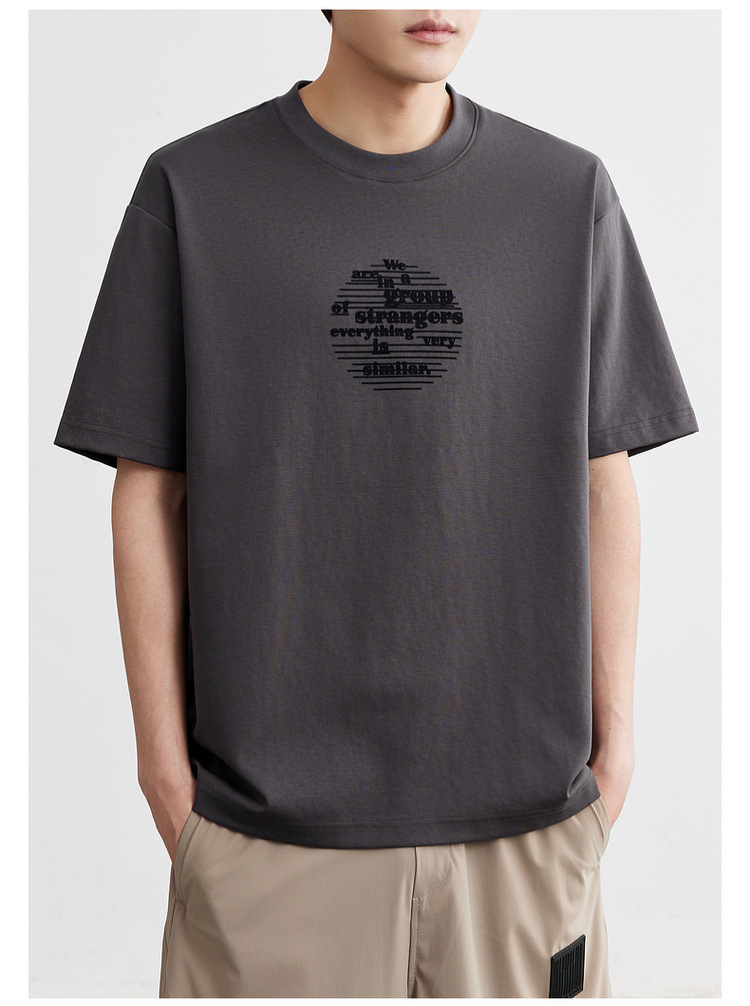 Quick-drying ice silk cotton round-neck cool printed short-sleeved T-shirt for men 2024 Summer new style slightly loose half-sleeved T-shirt pic 20