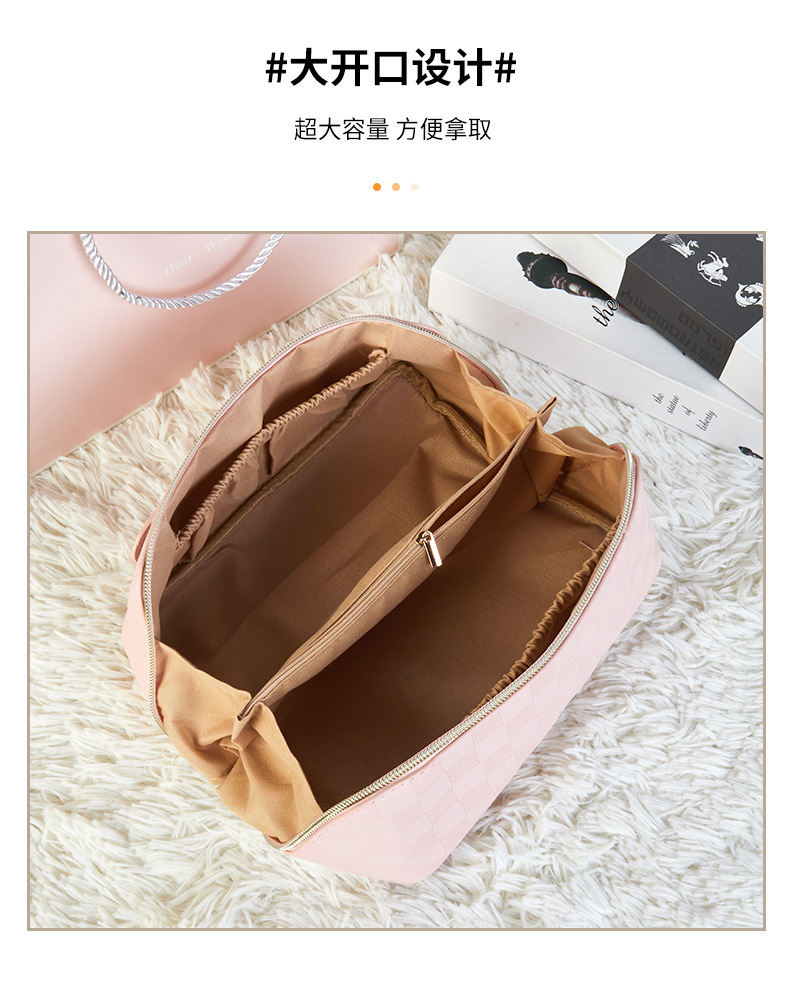 PU枕头化妆包女便携化妆品收纳包旅行大容量洗漱包收纳袋详情7