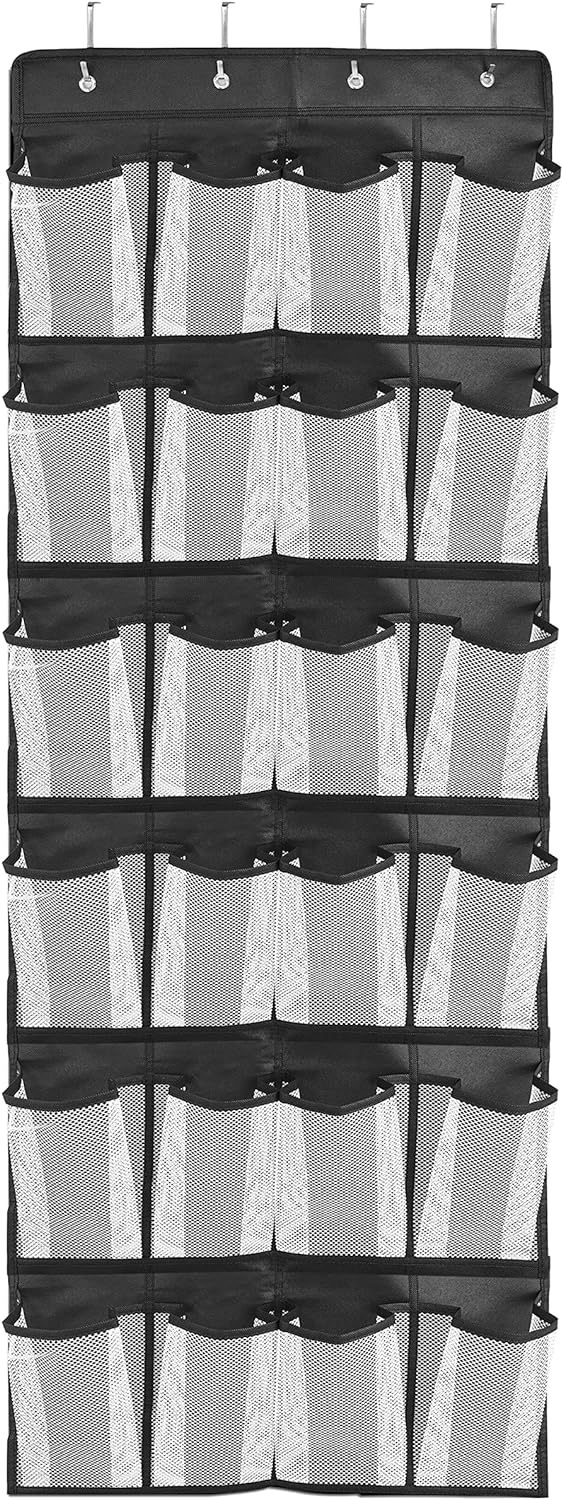跨境热卖24格门后挂袋储物袋收纳袋鞋子收纳袋多层网格收纳挂袋详情6