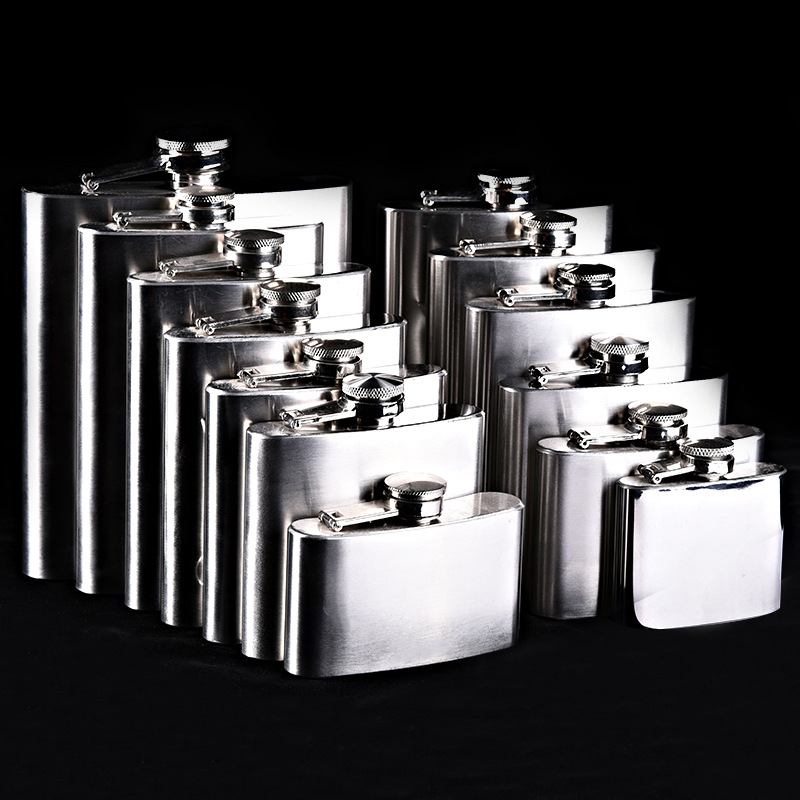 Factory direct sales of eco-friendly plastic caps, 1-10 ounce stainless steel wine jugs, portable wine bottles, wholesale and customization pic 1