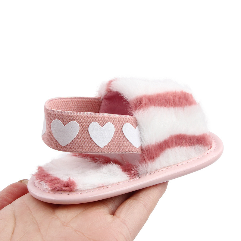 Baby cloth sandals, new style baby sandals, tie-dyed fur sandals, summer walking shoes, baby shoes 2801 pic 4
