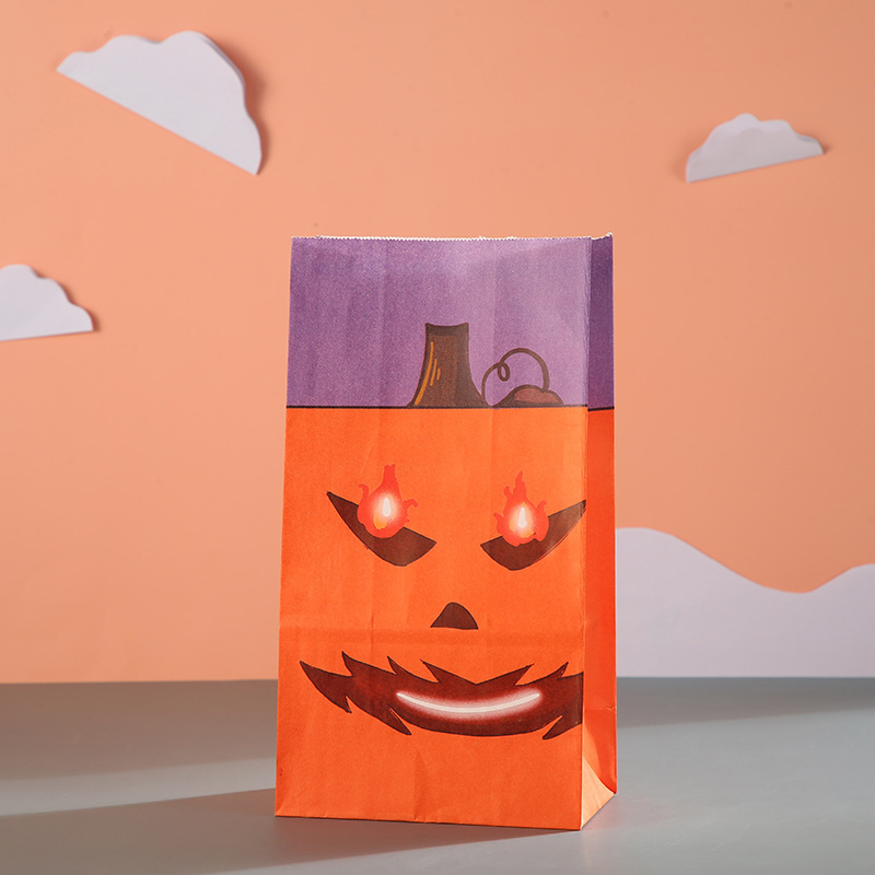 Wholesale of cross-border party kraft paper bags, hand-held paper bags, Halloween candy bags, food bags and gift bags series pic 10