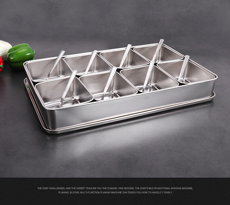 不锈钢调味盒套装日式味盒长方形调料罐留样盒食品佐料盒带盖包邮详情14