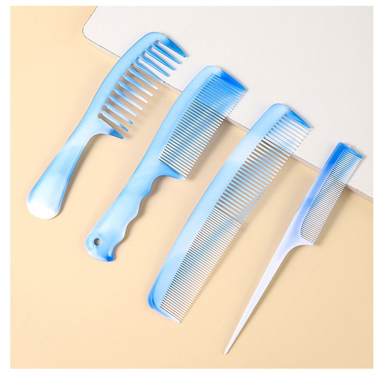 Wholesale of Korean-style ponytail home hair combs with girlish charm, blue hair straightening plastic hair combs for adults pic 14