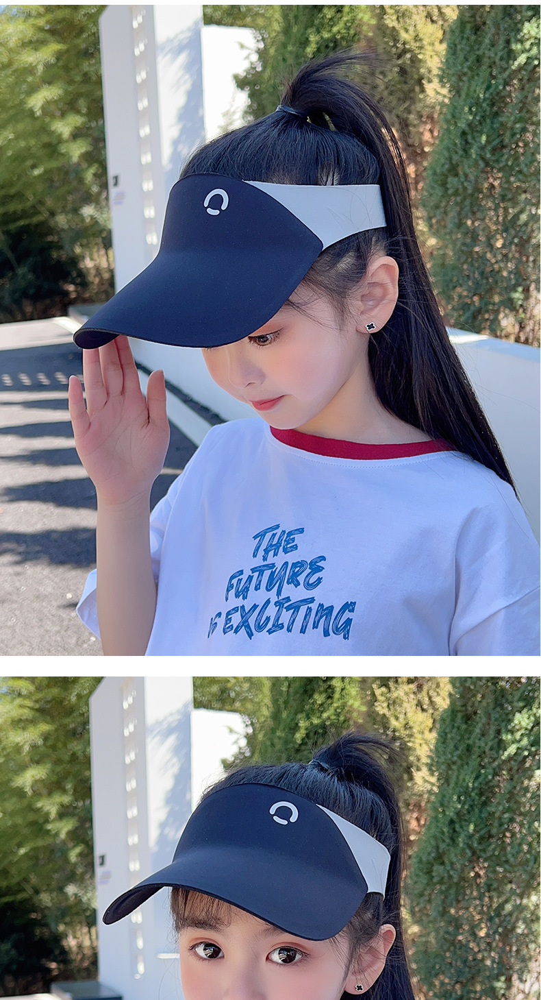 一体成型儿童成人空顶帽运动无痕遮阳帽户外骑车跑步鸭舌防晒帽子详情16