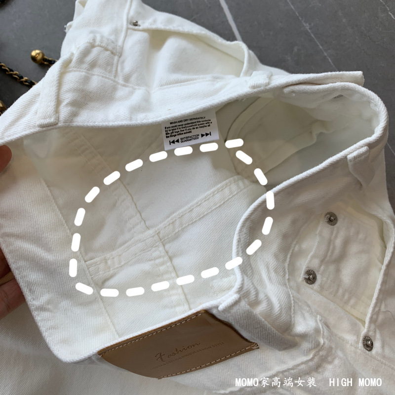 软糯！太舒服了简约百搭高腰显瘦白色牛仔裤女天丝长裤直筒裤详情16