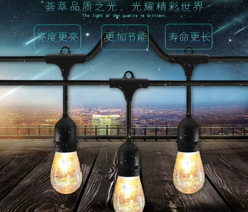 E26 outdoor waterproof light string cable E27RGB power cord pic 5