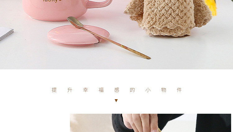Dragon Boat Festival cup, towel, souvenir set, ceramic cup with lid and spoon, opening gift mug, high appearance level pic 17