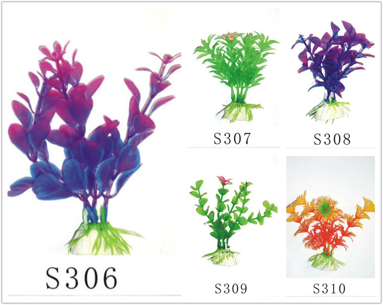 批发仿真塑料小号水草 水族箱装饰塑料草 宝杰外贸出口塑料小草详情25