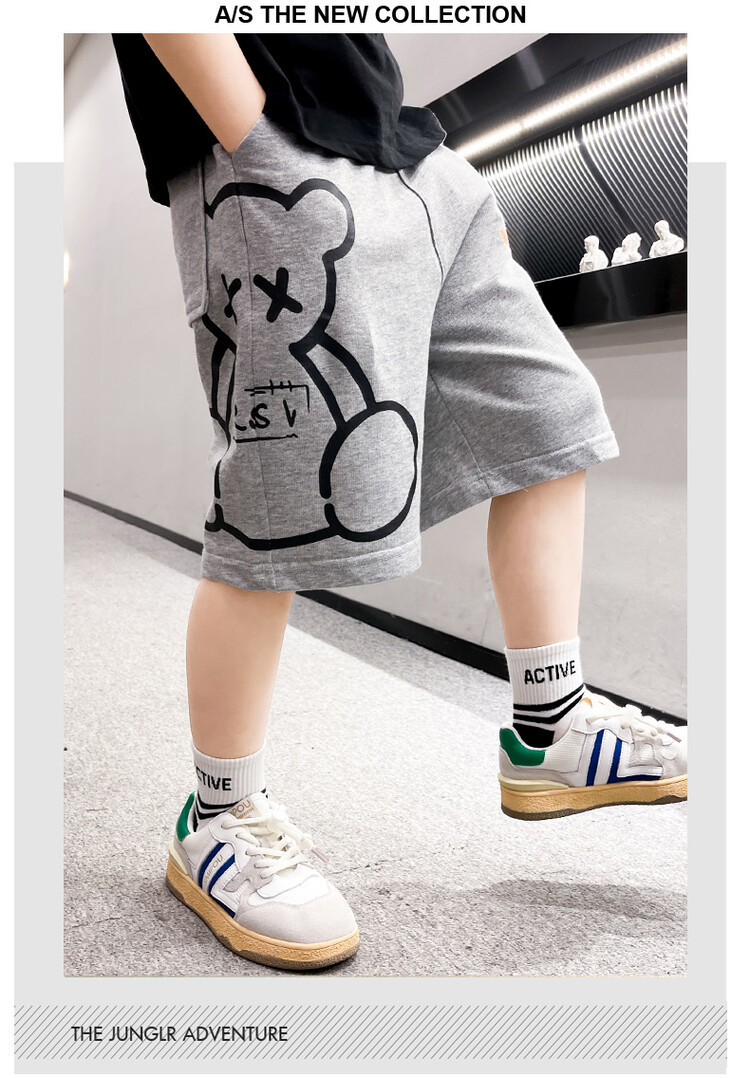 The 2022 new summer loose and stylish cotton capri shorts for boys are a trend of casual summer pants for middle-aged children pic 67