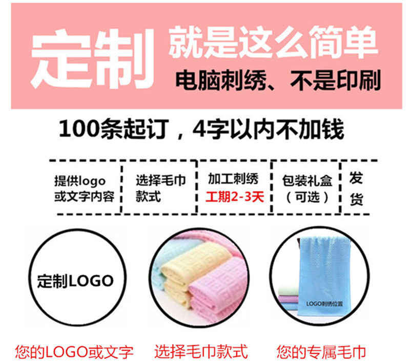 Pure cotton thickened household adult towel, plain color, broken willow leaf soft absorbent face towel gift box wholesale pic 18