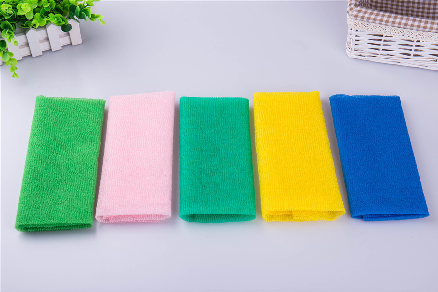 Customized nylon bath scrubbing towels, thin and long strips, bath towels, sauna towels, coarse sand rubbing mud bath towels, and pull back strips from the manufacturer pic 17