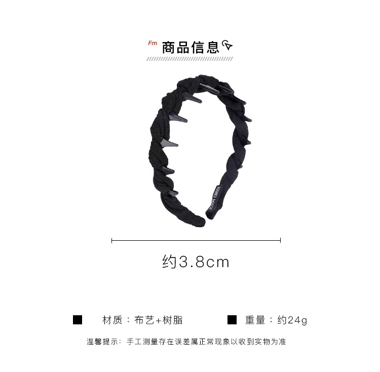 High top fabric hair band for women, 2025 new style anti-slip headband for washing face, high-end, stylish and fashionable hair clip and hair accessory pic 4
