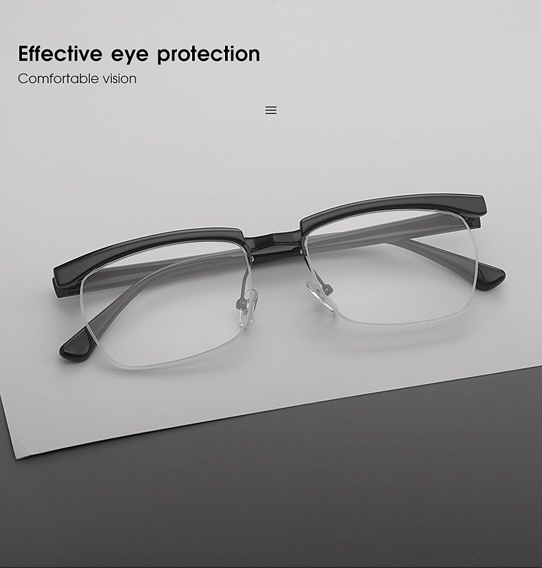 The 2021 new semi-framed glasses of the same style as the gangster legend Tom Hardy can be paired with myopia and anti-blue light WY12 pic 35