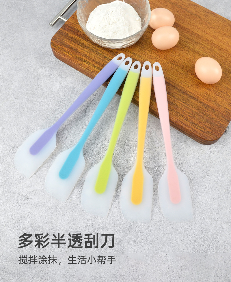 硅胶刮刀奶油抹刀大号半透硅胶刮刀家用烘焙食品级硅胶刮刀详情1