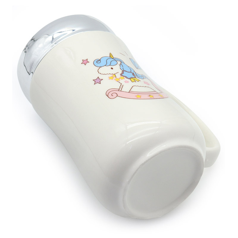 Unicorn Mirror cup lid, slim waist cup, Ceramic cup, mug, 450ml water cup, home, office, personal, business activity gift pic 9