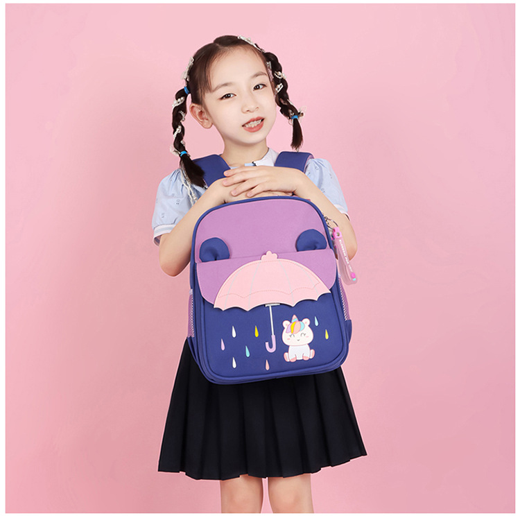 New color-matched cartoon backpack for middle and large classes of primary school students, as well as backpacks for boys and girls in preschool classes pic 19