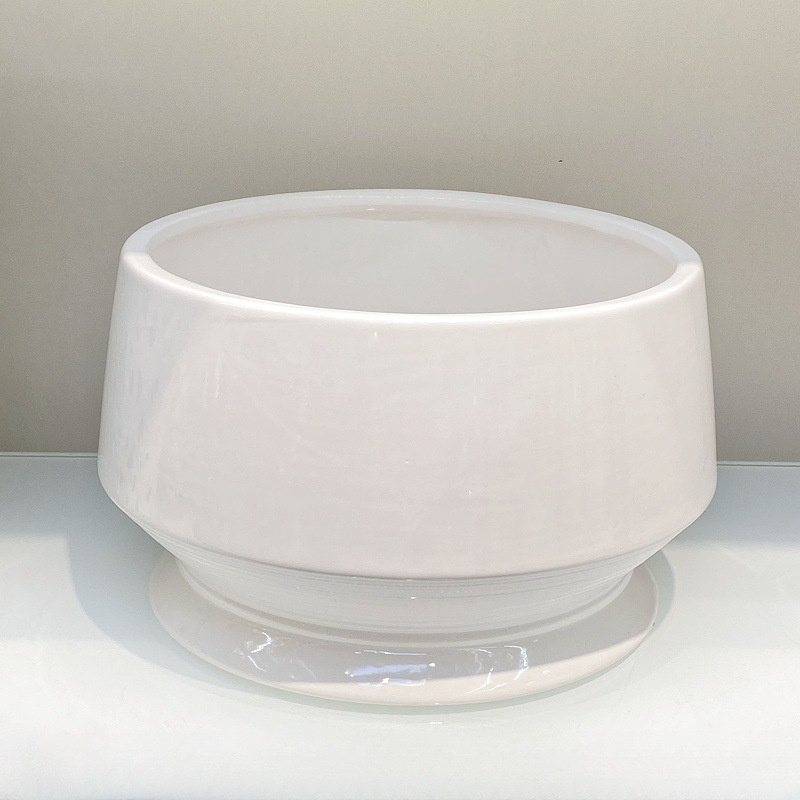 蝴蝶兰花盆盆景专用艺术纯白圆形椭圆形大花盆家具装饰盆栽花盆容器花瓶摆设摆件金堡花瓶详情5